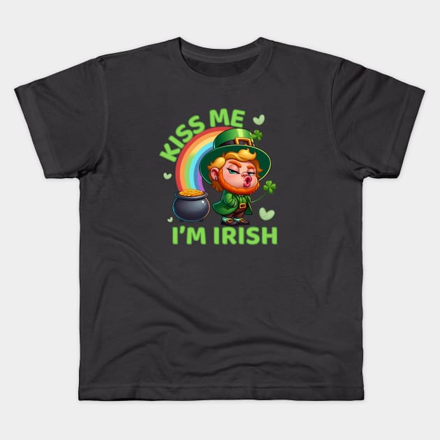 Kiss Me I'm Irish Kids T-Shirt by Annabelhut